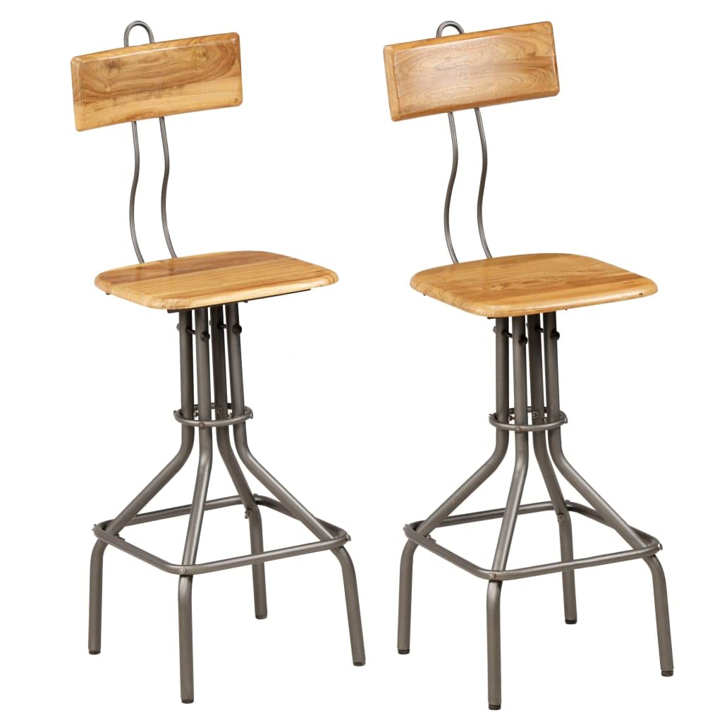 Tabourets de bar en teck stables pour en finir avec les chaises de cuisine bancales