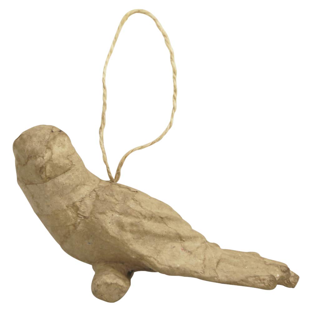 Décopatch - Ref NO034C - Bird Hanging Ornament - Papier Maché Object to Decorate - 5 x 10.5 x 6.5cm - Decorate with Décopatch Papers & PaperPatch Glue, Glitter, Paints
