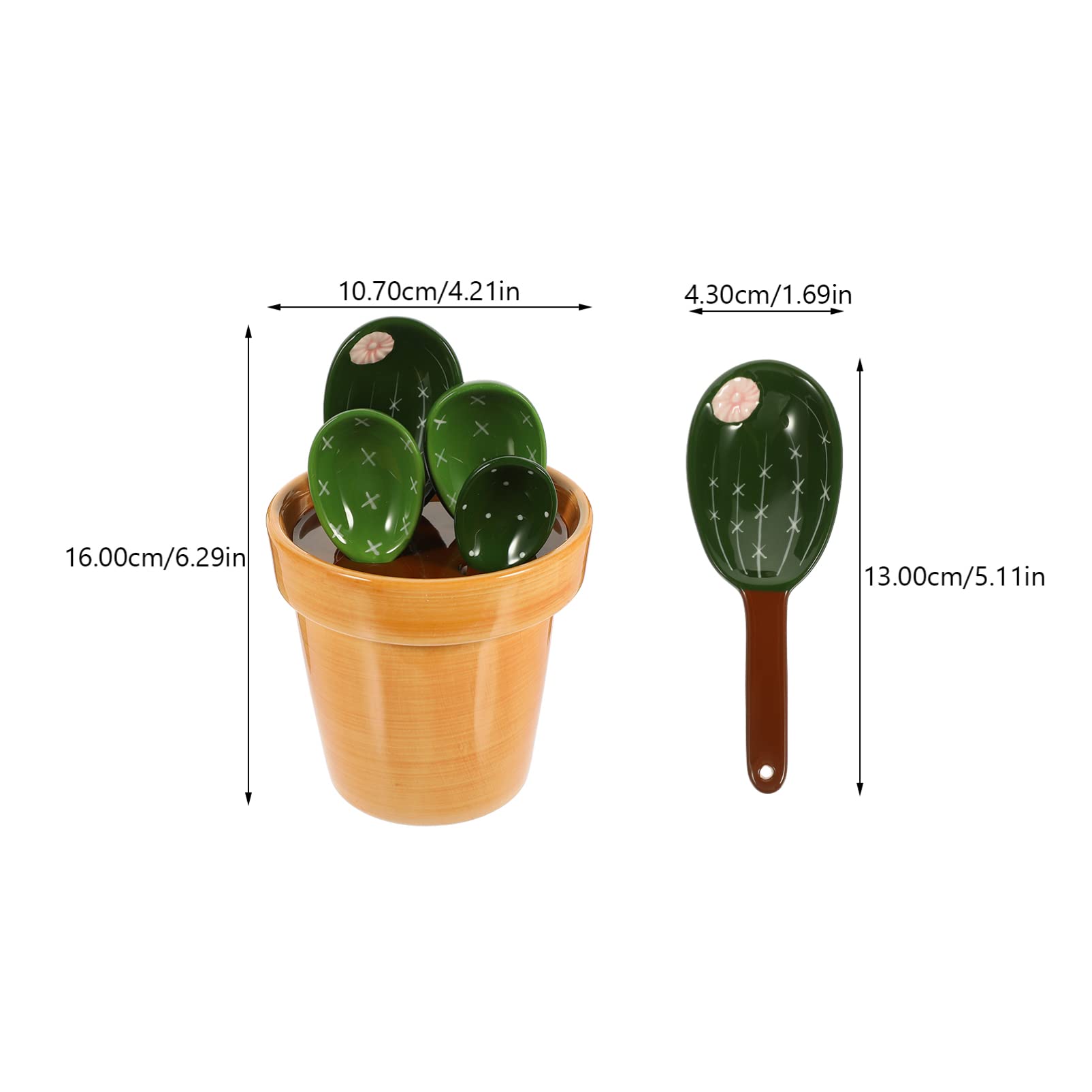 TOPBATHY Cucchiai Dosatori Forma Di Cactus Per Misurare Dolci Caffè Tè Latte in Polvere e Condimenti Precisione Utensile Da Cucina Resistente e Facile Da Usare