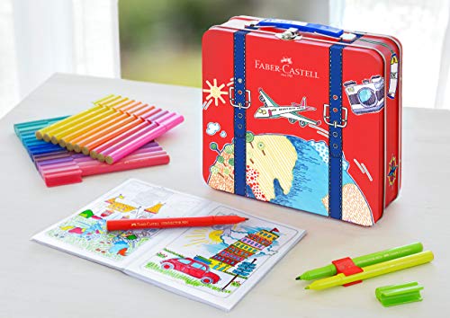 Faber-Castell 40 Connector Felt-tip Pens in Suitcase Gift Tin - Image 3