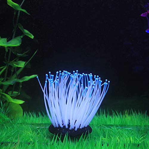 Anêmona marinha artificial, silicone artificial anêmona marinha com efeito brilhante para decora??o