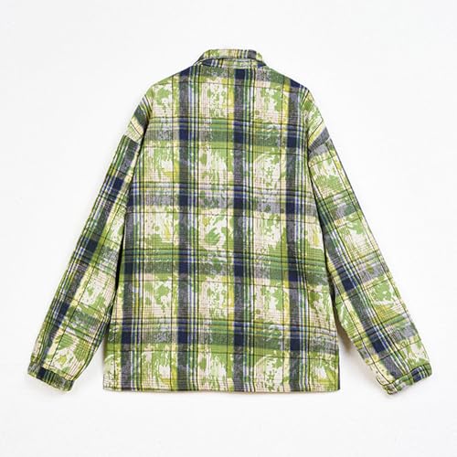 Cambkatl Men's Stylish Tie Dye Loose Zip Up Sweatshirt 2025 Fall Winter Long Sleeve Casual Plaid Outerwear Jackets4