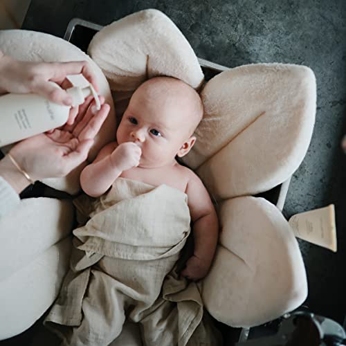 Image of mushie Muslin Baby Swaddle Blanket | 100% Organic Cotton (Fog)