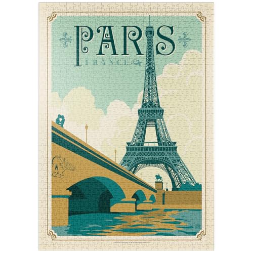 MyPuzzle France : Paris, Affiche Vintage - Premium 1000 Pièces Puzzle - Collection spéciale MyPuzzle de Anderson Design Group