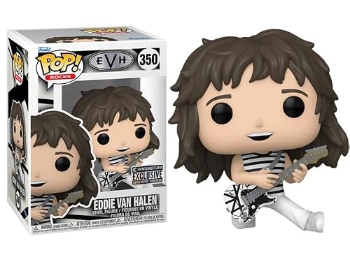 Funko Eddie Van Halen 1978 New Haven with Guitar + Pop Protector: Pop! Rocks Vinyl Figure EE Set Bundled with ToyBop Brand Box Protector Collector Case -  77373EE +TOYBOP