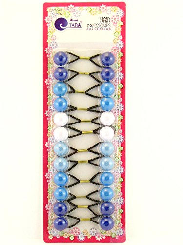 Tara Girls Twinbead Bubble Ponytail Holders - 12 Pcs.