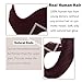 Hairro 16 Inch Remy Tape in Hair Extensions Human Hair, 100g 40pcs Wine Red Long Straight Hairpieces with Double Sided Tape Burgundy