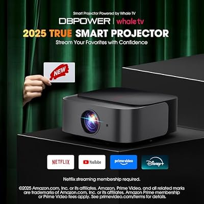 [386+ Built-in Apps] DBPOWER E2 Smart Projector with Ireland | Ubuy