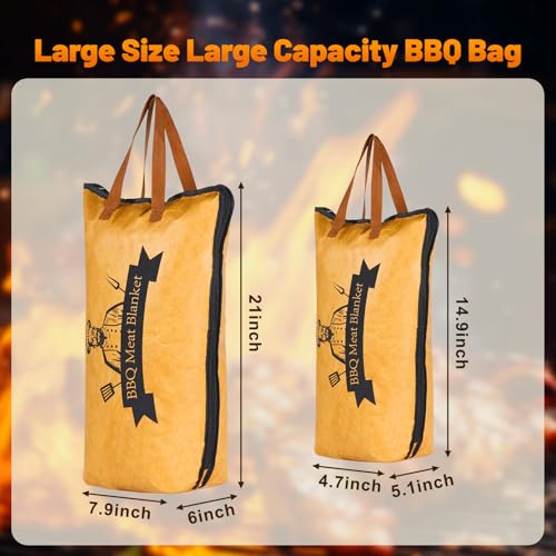 21&15 Inch BBQ Blanket for Resting Meat, Air Fryer/Dough/Kitchen/Smoker Accessories Party Picnic Camping-Insulated Bag for Brisket/Pork Shoulder/Turkey, Grill Accessories Gifts for Men, Dad — view 4