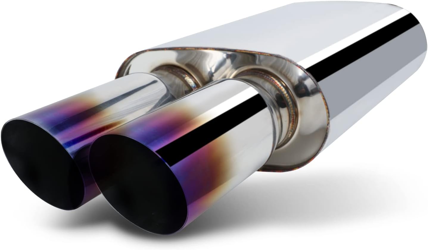 MAUTO 2.5" Inlet and 3" Outlet, Universal Muffler Angle