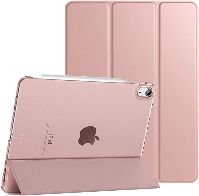 TiMOVO Case for New iPad Air 5th/4th Generation 2022/2020 10.9 inch, iPad Air 5/4 Case, [Support 2nd Gen iPencil Charging] Slim Stand Protective Cover with Auto Wake/Sleep - Rose Gold