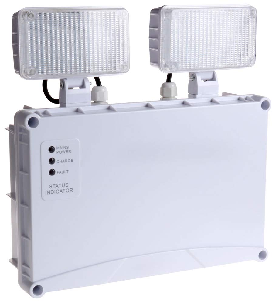 Pro Elec PEL00581 Twinspot E mergency LED Light, Lu mens: 600l m, White