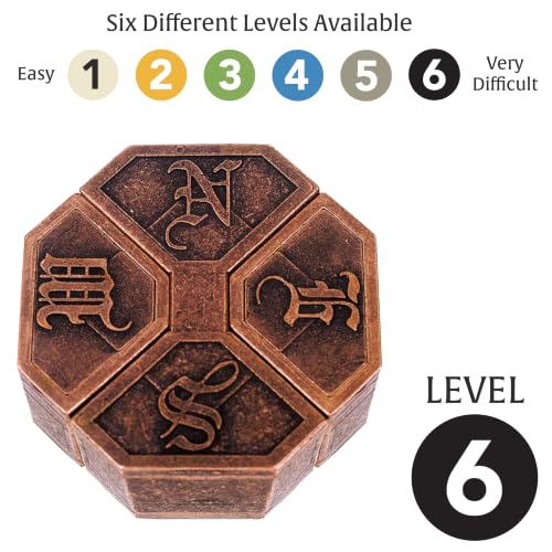 Image of Hanayama News Cast Metal Brain Teaser Puzzle, Level 6, Ages 12+