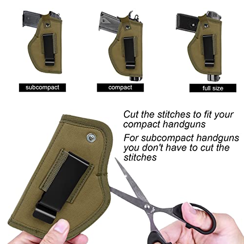 Universal Gun Holsters For Men Women, Iwb/Owb 9Mm Holsters For Pistols Right Left, 380 Gun Holster, Concealed Carry Holster Fits S&W M&P Shield Glock 17 19 26 27 42 43 Revolver, Similar Handguns #TOP1