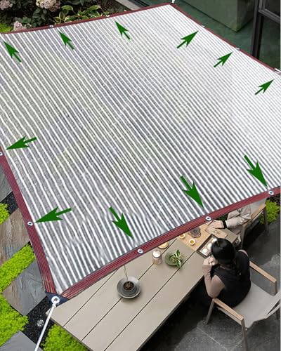 Maille d'ombrage aluminium 90% avec œillets pour plantes et terrasse - 4