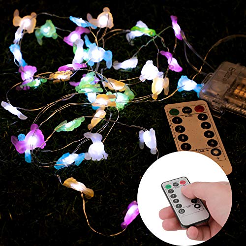 Konsait 13.2Ft 40Lights 8Modes Easter Decoration Rabit Easter Lights String Battery Operated With Remote Bunny Fairy String Lights For Spring Party Indoor Outdoor Birthday Wedding Bedroom Decor #TOP3