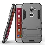 Le S3 Case, LeEco Le 2 Case, LeEco Le S3 Shockproof Case,Skmy-Dual Layer Armor Hard Slim Hybrid Kickstand Military Defender Full-Body Rugged Phone Cover Case for LeEco Le S3 5.5'' (Gray)