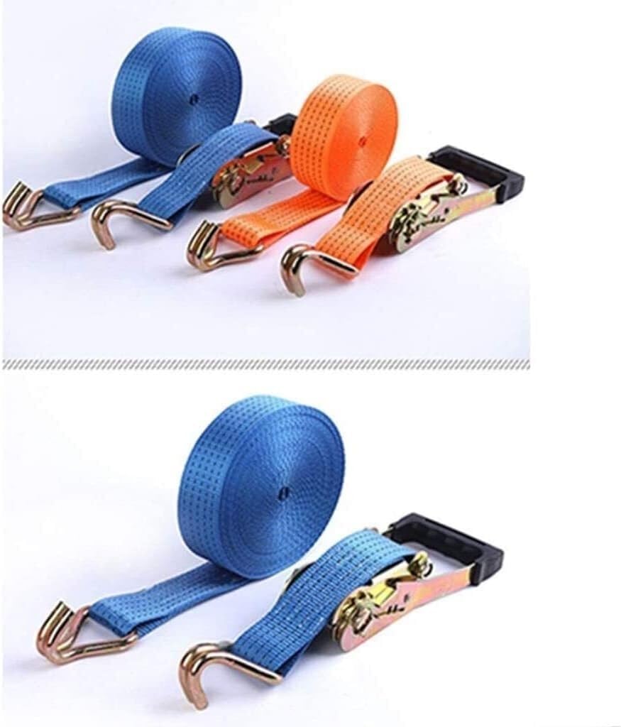 テンションベルト 結束ベルト機器 オートバイ ヘビーデューティラチェットベルト 貨物固定ベルト(Orange) 【カーアクセサリー】