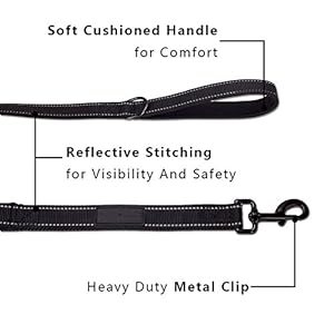   Dog-Leash-Heavy-Duty-Dog-Leash-Leashes-for-Large-Breed-Dogs-5FT6FT-Double-Handle-Dog-Leash-Reflective-Training-Lead-Perfect-for-Medium-to-Large-Dogs5FT-Pink