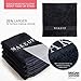 The Little Black Towel Makeup Remover Cloth - Luxury Washcloths for Gentle Face Wash, Removing Eye Liner, Mascara, plus Foundation Eraser. Bleach Resistant, Soft Jacquard Lettering, Pack of 4
