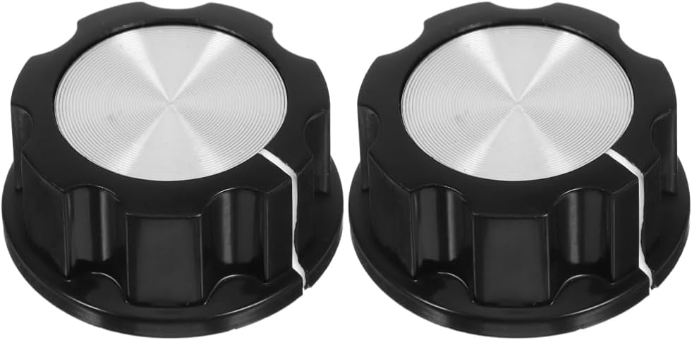 UKCOCO 2 Pcs Air Fryer Replacement Knobs (6mm D-Shaft) - Universal Timer ControlSwitch Dial Universal Microwave Control Knobs Adaptors - Heat Resistant Kitchen Appliance Spare Parts
