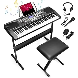 GOPLUS 61 Touches Piano Numérique Enfant Clavier Électrique pour Débutants avec Tabouret Réglable en Hauteur,2 Modes d… - Les Beatles, Paul McCartney, John Lennon, RIngo Starr, George Harrison