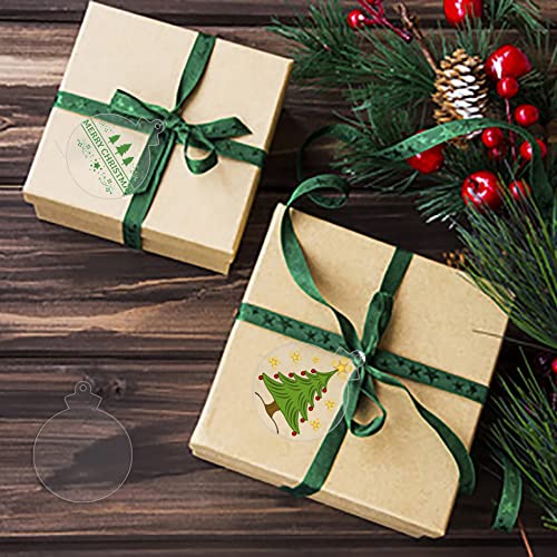 3 Inch 48Pcs Clear Acrylic Christmas Ornaments Blanks 2022 Circle Round Acrylic Blanks Ornaments With Hole For Vinyl Craft Diy Flat Acrylic Ornaments Blanks For Christmas Tree Party Hanging Decoration #TOP5