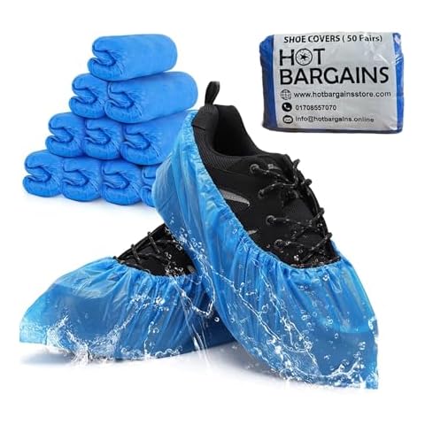 HOT BARGAINS 100 Pack Disposable Shoe Covers Cover