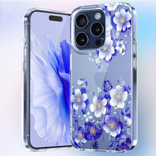 Coque iPhone 13 florale transparente en silicone flexible TPU