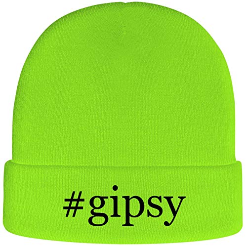 One Legging it Around #Gipsy - Hashtag Soft Adult Beanie Cap, Neon Green