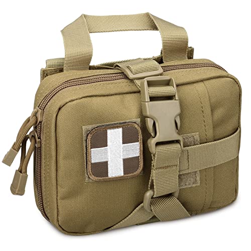 LIVANS Tactical IFAK Pouch, Rip Away Molle First Aid Bag Tear-Away Medical Pouch Emergency EMT Bag for Travel Outdoor Hiking(Pouch Only, First Aid Kits NOT Included)