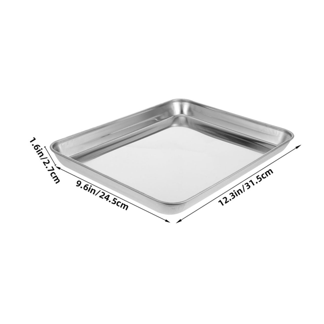 Stainless Steel Serving Tray Metal Plate for Appetizers Desserts Steak More Versatile Serving for Bbqs Hot Pots Dining Occasions