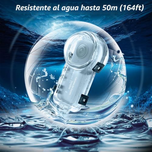 Carcasa de buceo invisible Insta360 X3 impermeable hasta 50m para tomas acuáticas 2