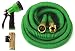 GrowGreen Garden Hose 100 Feet Expandable Hose with All Brass Connectors, 8 Pattern Spray Nozzle and High Pressure, Expanding Garden Hose
