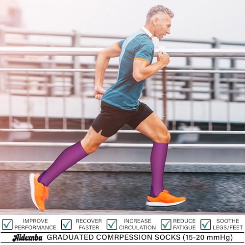 Image of 3 Pairs Compression Socks for Women and Men 15-20mmHg-Circulation Support Socks- Best for Medical,Running,Athletic