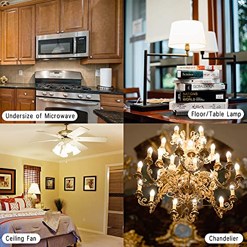 Ybek E17 Led Bulb Under Microwave Oven Light Bulbs, Over Stove Lights,Refrigerator 8206232A Replacement Bulb 2W(25W Incandescent Bulb Equivalent) Non-Dimmable T7 Intermediate Base Warm White 2Pack #TOP6