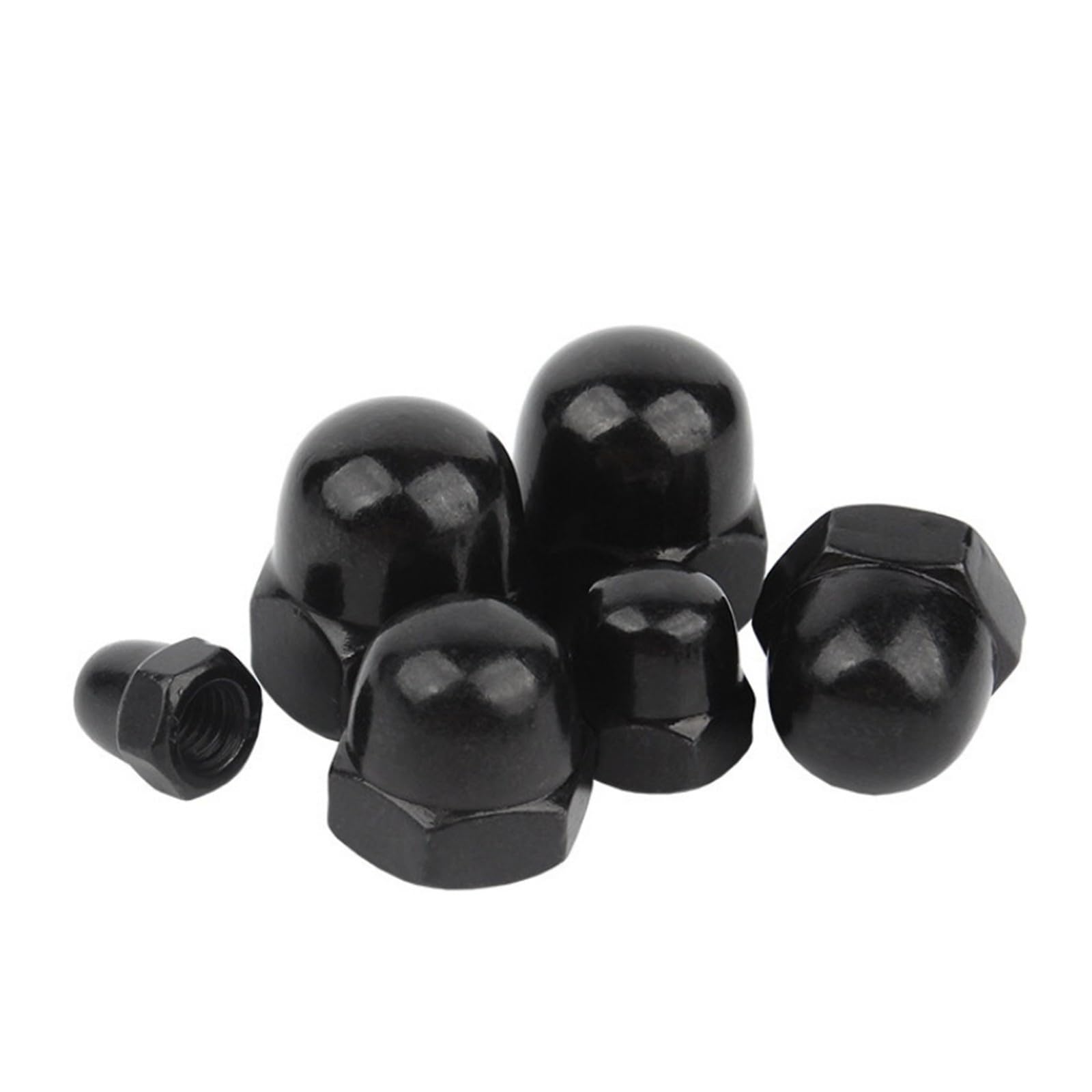 ZS Hardware Nakrętki kołpakowe ze stali nierdzewnej M3-M24 Nakrętki sześciokątne kopułkowe Acorn 304 316 Czarne(Black SUS 304,M24mm-1pcs)