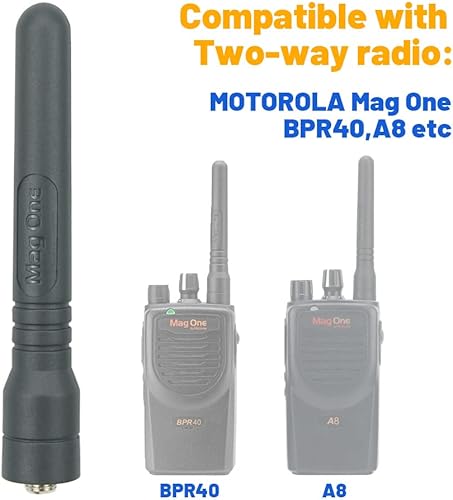 Miniatura 3 de Paquete de 2 antenas PMAE4020AR PMAE4020 para radios BPR40 Mag One UHF 400-470 MHz 3.7 in3.74 pulgadas