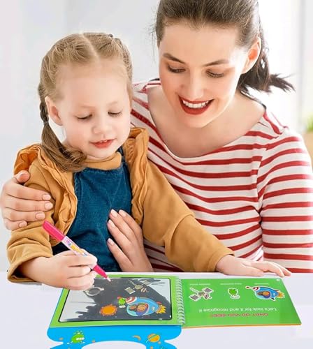 KRySt 15 Page Water Magic Drawing Book with Reusable Water Pen | Refillable Doodle and Paint Activity Book for Kids | Fruits Theme (Big Size) - Image 3