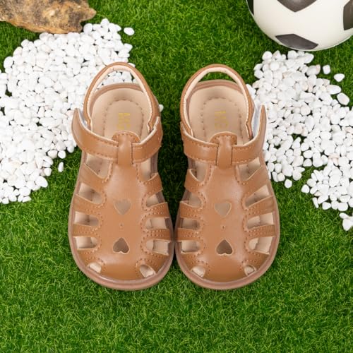 Image of Meckior Toddler Girls Sandals for Little Girls Wedding Dress Sandals Open Toe Non-Slip Summer Beach Pool Shoes (Toddler /Little Kid)