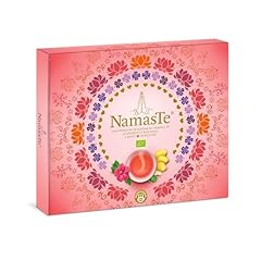 Idea Regalo - Pompadour Namaste Collection Box (conf.da 30 filtri), Felice Armonia, Risveglio dei Sensi, Puro Rilassamento, Benessere Interiore, Tè Bianco, Tè Verde con Matcha, Senza Lattosio e Glutine, 55g
