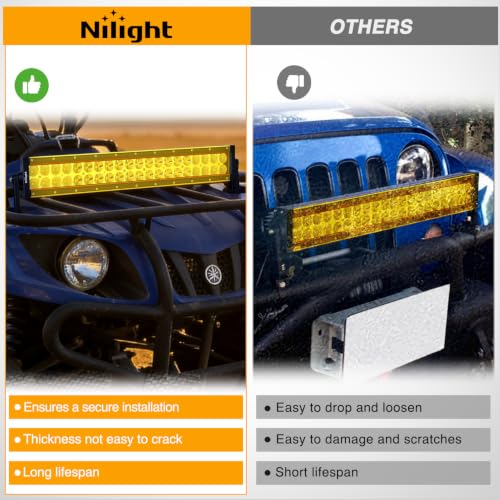 Image of Nilight 22 Inch Spot Flood Combo LED Light Bar Yellow Cover