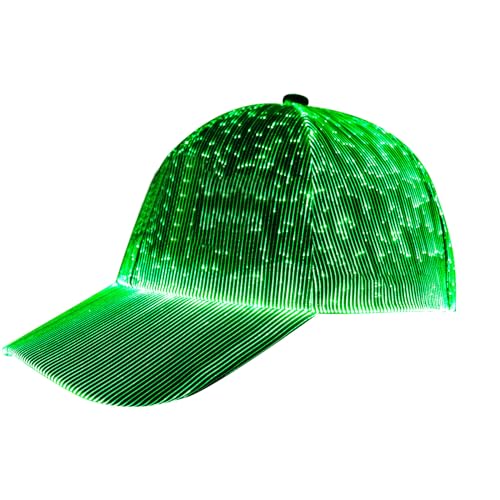 lumisonata Gorra de béisbol LED Rave - Sombreros brillantes de 7 colores | Recargable por USB | Accesorios para festivales de música para EDM/fiestas/raves | Accesorios de sombrero iluminado con