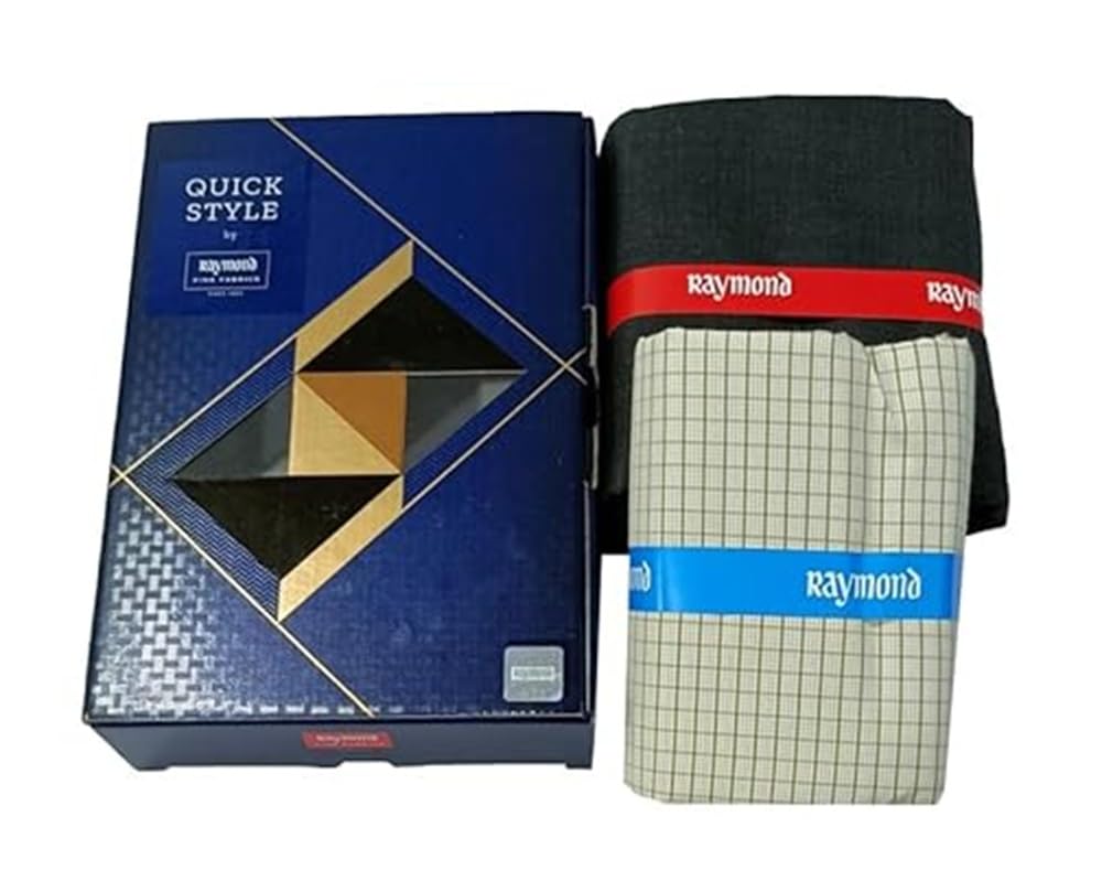 Men's Poly Cotton Print Shirt and Trouser Unstitched Fabric Set - Gift Pack (Multicolour_Free Size) 027