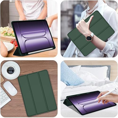 Image of TGK Case for OnePlus Pad 3 13.2 inch Tablet, Pad 2 Pro, Pad 4 Pro Case Trifold Smart Stand Cover (Green)