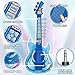 Kids Guitar and Microphone Set, Toy Guitar with Adjustable Volume and Strap, Microphone with Stand and Color Light, Toddler Musical Instrument for 3-5 5-9, Kids Karaoke Machine for Boy Girls(Blue)