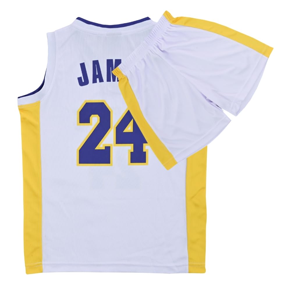 Youth Basketball Jerseys for Boys Girls Gradient Basketball Jersey Shorts for 2-14 Years Kids Training Uniform Sets