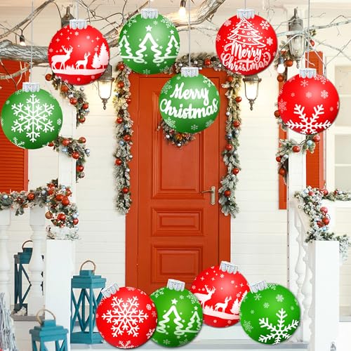 YHFUISK 10 PCS Outdoor Christmas Decorations, 9 Inch Giant Inflatable