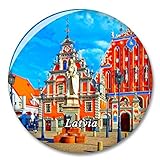 Letonia Plaza del Ayuntamiento de Riga Abridor de botellas con imánes decorativo con imán de nevera