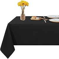 Vista 1 de Mantel rectangular – Mantel decorativo para banquetes, cocinas de fiesta, comedor, 400 hilos y 100% algodón centro y mantel de té, paquete de 5